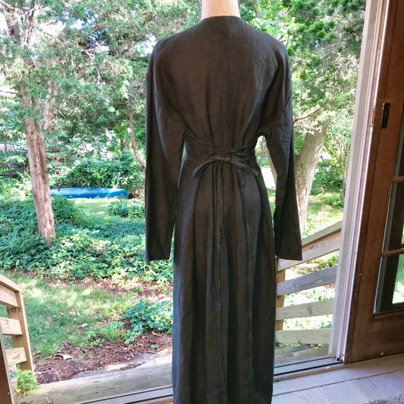 NWOT Krista Larson Flax Linen Dress One Size - Picture 8 of 8
